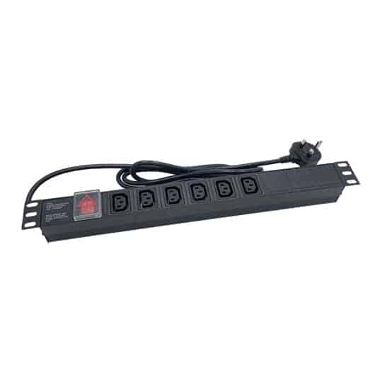 (image for) Powercool 1U PDU Horizontal Type 6Way 1.8m, UK Plug